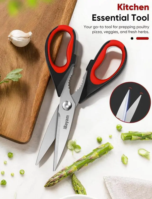 Alt view image 4 of 7 - Kitchen Scissors Shears All Purpose Heavy Duty, Protective Sheath