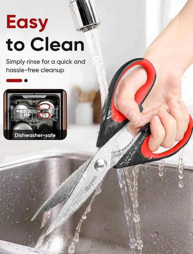 Alt view image 6 of 7 - Kitchen Scissors Shears All Purpose Heavy Duty, Protective Sheath