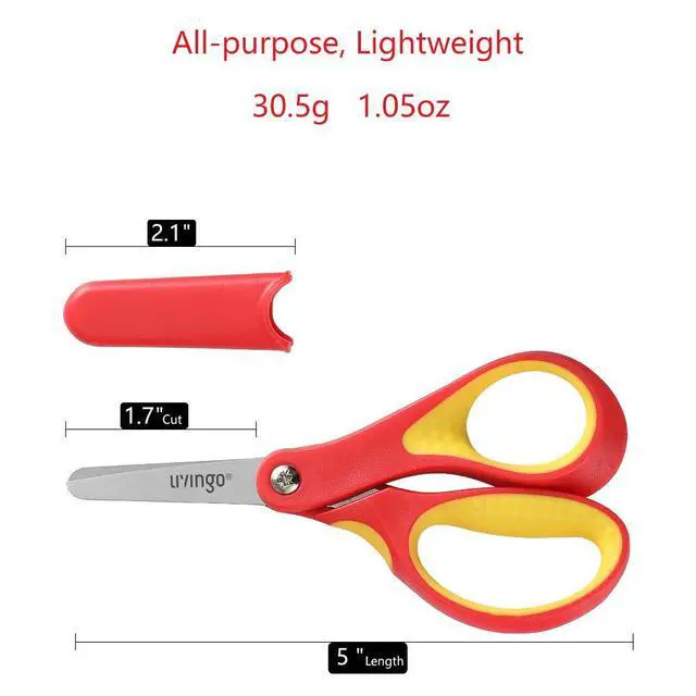Alt view image 2 of 6 - Kids Scissors 3 Pack, 5" Blunt Safety School Craft