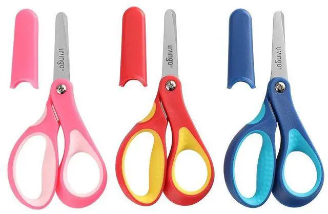 Main image of Kids Scissors 3 Pack, 5" Blunt Safety School Craft