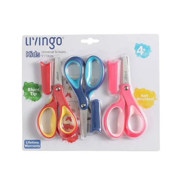 Alt view image 4 of 6 - Kids Scissors 3 Pack, 5" Blunt Safety School Craft