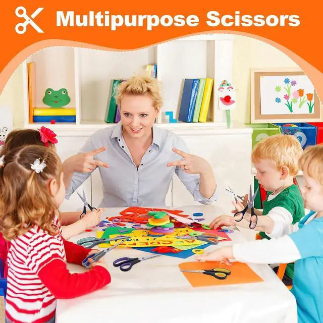 Alt view image 6 of 7 - Scissors for Office School Supplies, 8"Scissors All Purpose 6 Pack