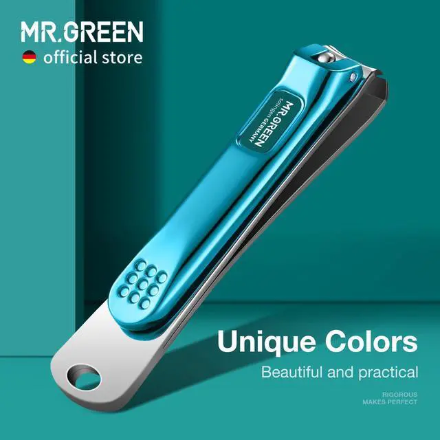 Alt view image 2 of 7 - Nail Clippers Curved Blades Fingernail Cutter Nippers Manicure Scissors Stainless Steel Pedicure Tools with Nail Flies (Medium-Blue)