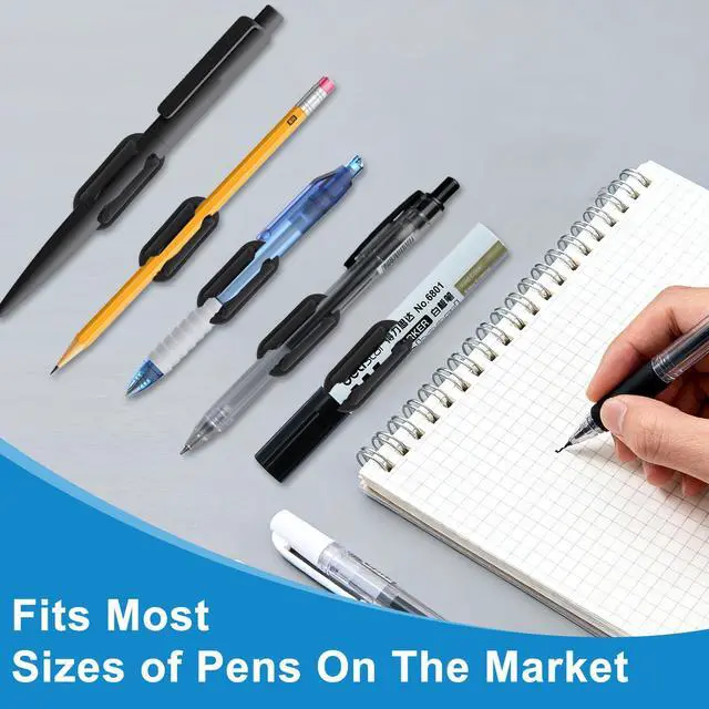 Alt view image 5 of 7 - Adhesive Pencil Holder for Desk, 6 PCS Silicone Pen Holder for Classroom Clipboard Attachment, Pencil Holders Marker Holders for School Teacher Supplies Student Desk Office Whiteboard Accessories