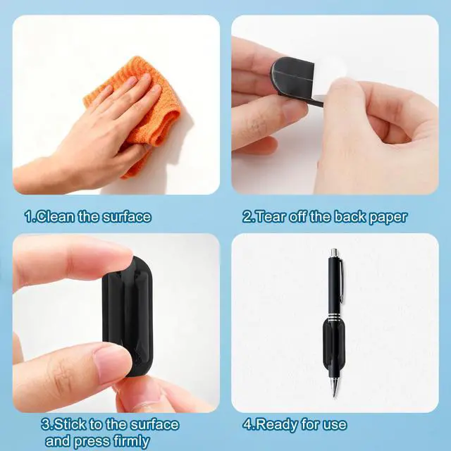 Alt view image 6 of 7 - Adhesive Pencil Holder for Desk, 6 PCS Silicone Pen Holder for Classroom Clipboard Attachment, Pencil Holders Marker Holders for School Teacher Supplies Student Desk Office Whiteboard Accessories