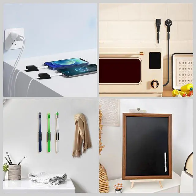 Alt view image 7 of 7 - 10Pack Adhesive Pen Holder for Desk, Silicone Pencil Holder for Classroom,Teacher Student Kinds Accessories, Desk Accessories (Black)