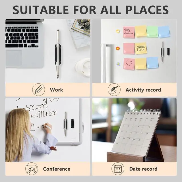 Alt view image 6 of 7 - 10Pack Adhesive Pen Holder for Desk, Silicone Pencil Holder for Classroom,Teacher Student Kinds Accessories, Desk Accessories (Black)