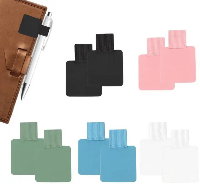 Main image of 10 PCS Pen Loop Holder, Self-Adhesive Pencil Holder Elastic Design, Notebook Pen Holders with 5 Colors, Mixed Color Loops for Notebooks, Diaries, Planners, Journal