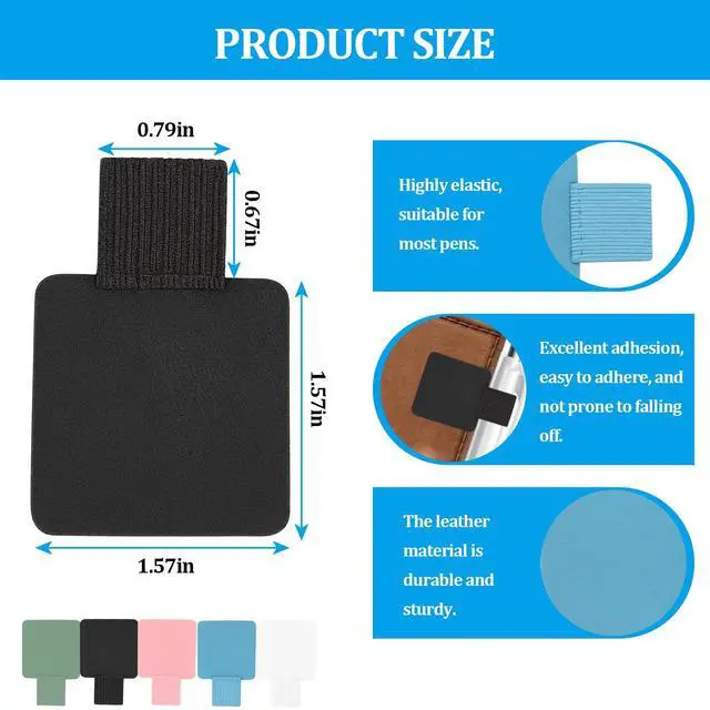 Alt view image 2 of 6 - 10 PCS Pen Loop Holder, Self-Adhesive Pencil Holder Elastic Design, Notebook Pen Holders with 5 Colors, Mixed Color Loops for Notebooks, Diaries, Planners, Journal