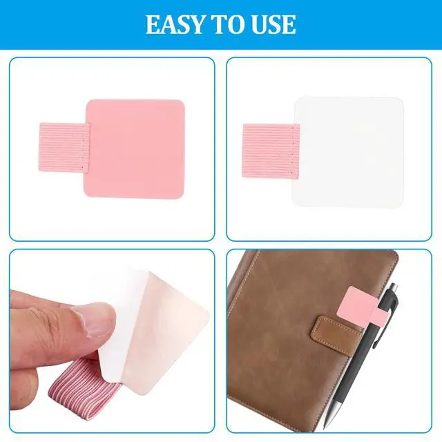 Alt view image 3 of 6 - 10 PCS Pen Loop Holder, Self-Adhesive Pencil Holder Elastic Design, Notebook Pen Holders with 5 Colors, Mixed Color Loops for Notebooks, Diaries, Planners, Journal