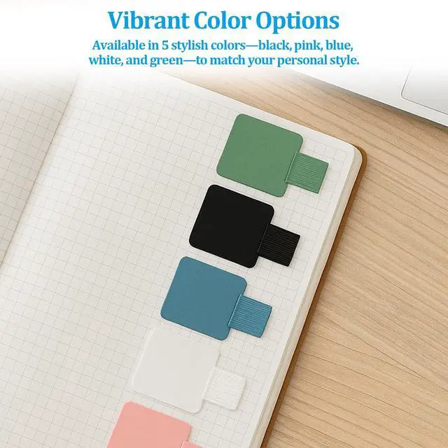 Alt view image 5 of 6 - 10 PCS Pen Loop Holder, Self-Adhesive Pencil Holder Elastic Design, Notebook Pen Holders with 5 Colors, Mixed Color Loops for Notebooks, Diaries, Planners, Journal