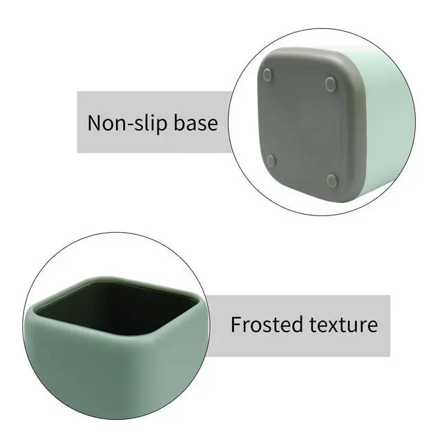Alt view image 3 of 5 - Pencil Holder, Pen Cup Makeup Brush Holder, Desktop Organizer Storage Case Scandinavian Design Stationery for School Home Office Supplies (Green)
