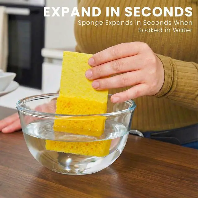 Alt view image 2 of 7 - Compressed Kitchen Sponges, 12 Count, Thick Pop-up Dish Sponges