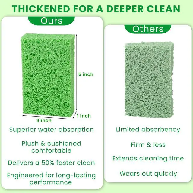 Alt view image 5 of 7 - Compressed Kitchen Sponges, 12 Count, Thick Pop-up Dish Sponges