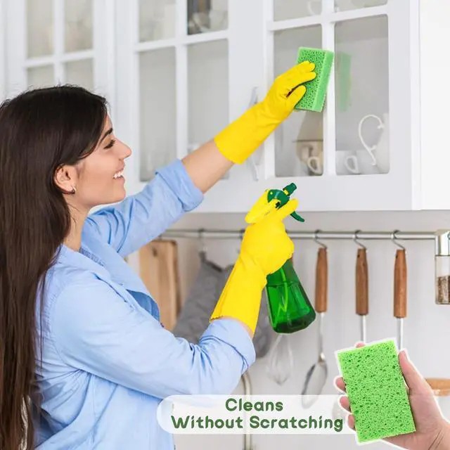 Alt view image 3 of 7 - 12 PCS Compressed Cellulose Sponges, Kitchen Dishwashing Sponges
