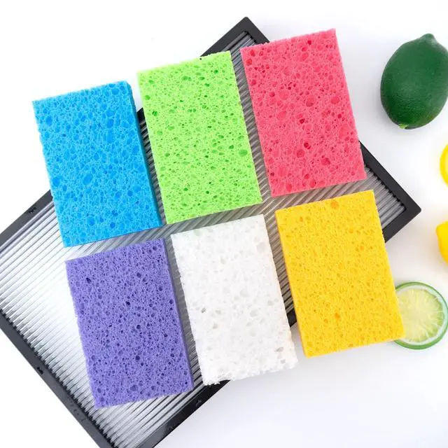 Alt view image 7 of 7 - 12 PCS Compressed Cellulose Sponges, Kitchen Dishwashing Sponges