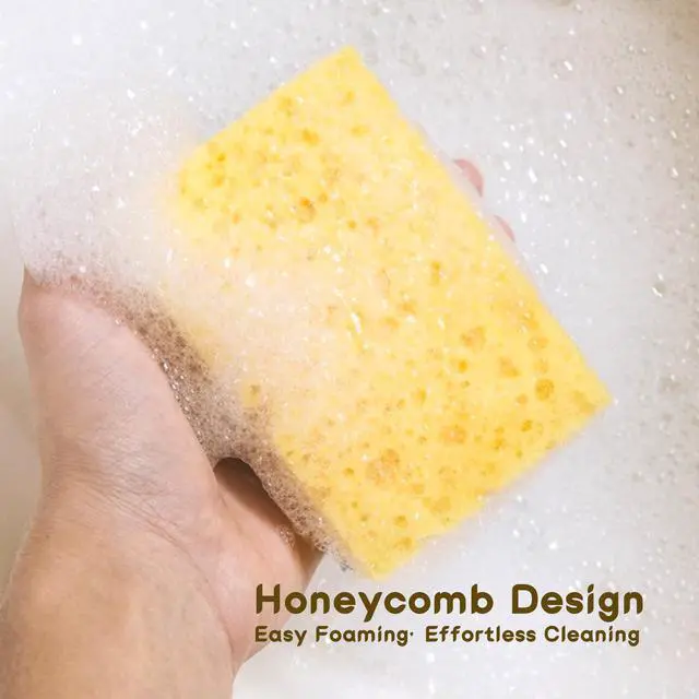 Alt view image 6 of 7 - 12 PCS Compressed Cellulose Sponges, Kitchen Dishwashing Sponges
