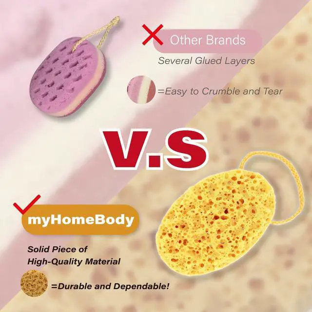 Alt view image 7 of 7 - Bath Sponge, Foam Loofah, Shower Sponge for Body, Oval, 3 Pack