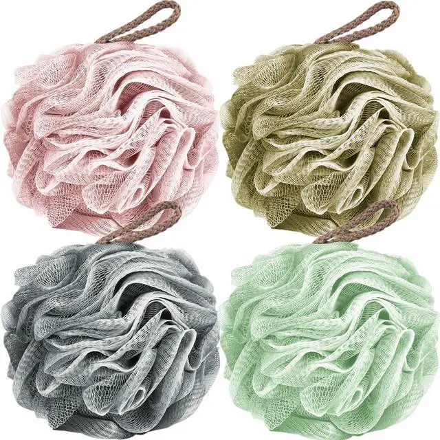 Main image of Loofah Sponge Shower Loofahs 4 Colors Bath Sponges Body Scrubbers