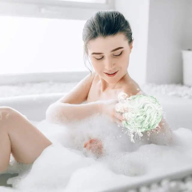 Alt view image 7 of 7 - Loofah Sponge Shower Loofahs 4 Colors Bath Sponges Body Scrubbers