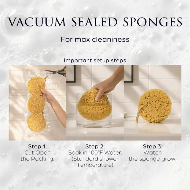 Alt view image 5 of 7 - Spongentle Loofah Sponge for Shower and Bathing, Bath Sponge with Dual Texture, Shower Pouf for Gentle and Deep Exfoliation, Large Size Body Scrubber for Men & Women, PU Foam, 37% More Lather, 3 Pack