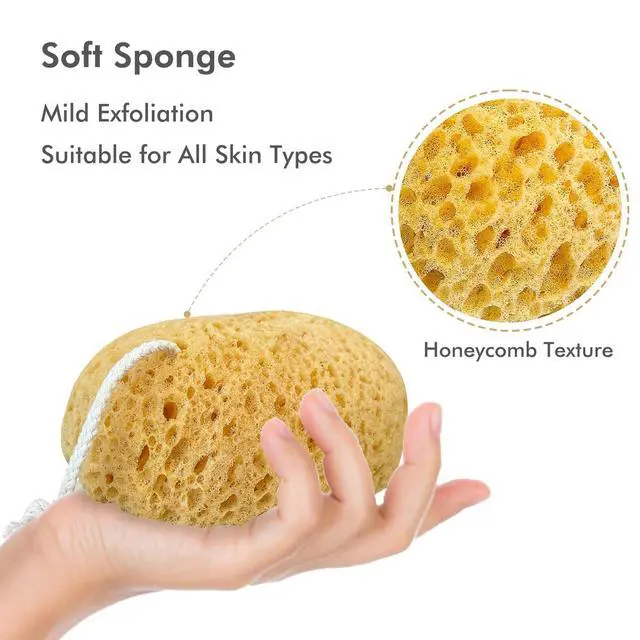 Alt view image 2 of 7 - Bath Sponge for Women Men Body Wash & Exfoliating 2-Pack