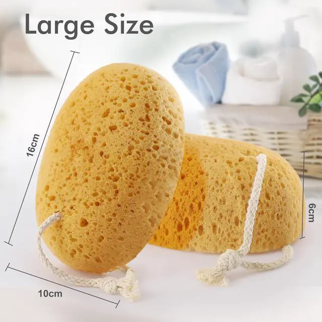 Alt view image 5 of 7 - Bath Sponge for Women Men Body Wash & Exfoliating 2-Pack