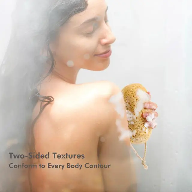 Alt view image 6 of 7 - Bath Sponge for Women Men Body Wash & Exfoliating 2-Pack