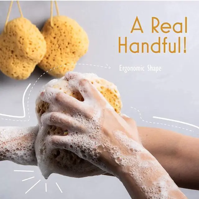 Alt view image 4 of 7 - Bath Sponge, Foam Loofah, Shower Sponge for Body, Curvy, 3 Pack