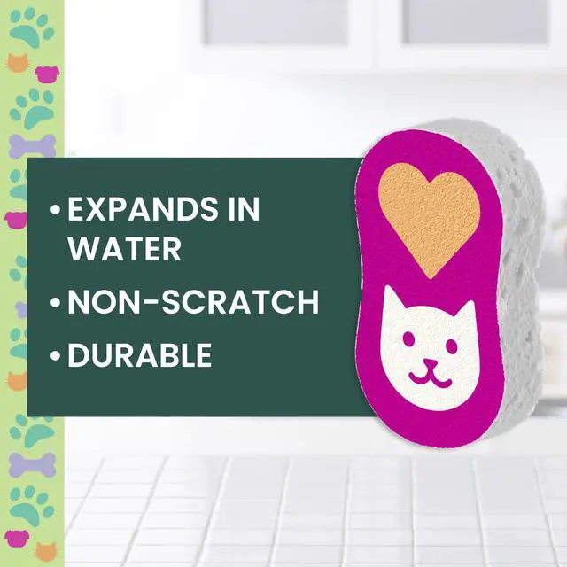 Alt view image 2 of 7 - Cat Pop Up Non-Scratch Sponges, 3 Packs