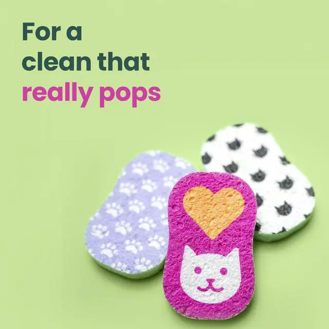 Alt view image 5 of 7 - Cat Pop Up Non-Scratch Sponges, 3 Packs