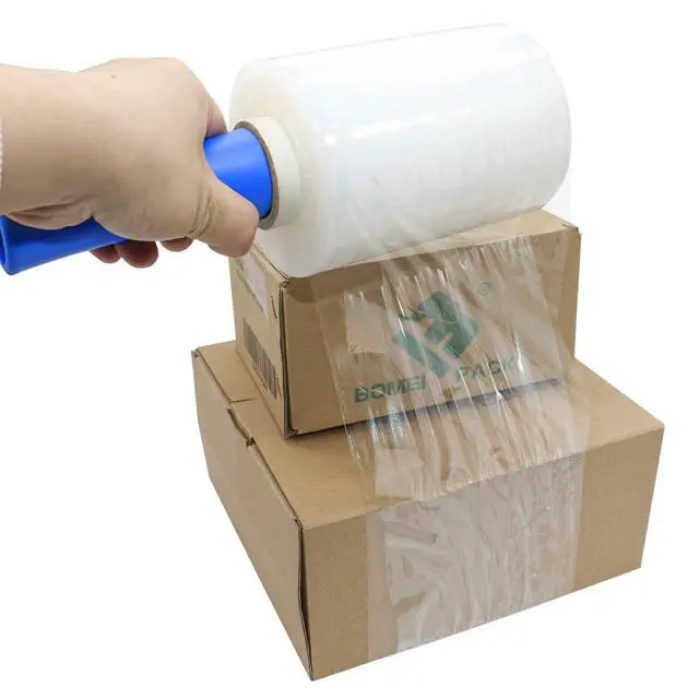 Alt view image 6 of 7 - Plastics Industrial Mini Stretch Wrap Film Replacement 5" x 1000ft Roll, 80 Gauge for Moving, Packing Wrap Industrial Strength- Self Adhering Packaging Heavy Duty, 2 Pack