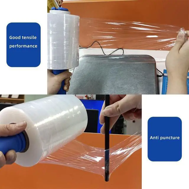 Alt view image 3 of 6 - Stretch Wrap 5.11"×1000' Plastic Wrap Roll for Moving Shipping Wrap