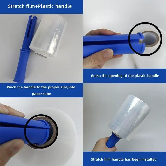 Alt view image 4 of 6 - Stretch Wrap 5.11"×1000' Plastic Wrap Roll for Moving Shipping Wrap