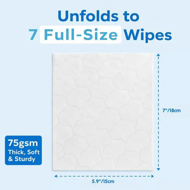 Alt view image 4 of 7 - 70 Wet Wipes Travel Flushable Wipes Travel Butt Wipes To Go (10 Packs of 7)