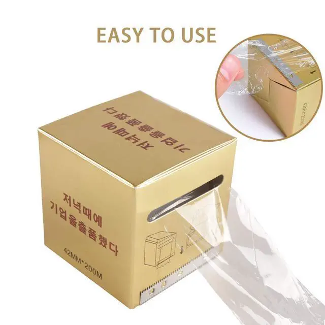 Alt view image 2 of 7 - Disposable Eyebrow Tattoo Plastic Wrap Preservative Saran Barrier Film Microblading Supplies Lips Permanent Make Up Cling Wrap Cover Tape Roll Transparent 2 PCS