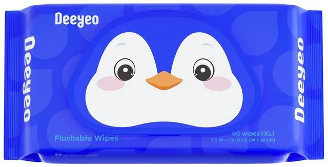 Main image of Flushable Wipes, Unscented & Hypoallergenic, Thick & Extra Large