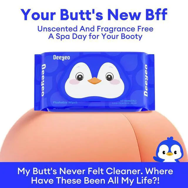 Alt view image 6 of 7 - Flushable Wipes, Unscented & Hypoallergenic, Thick & Extra Large