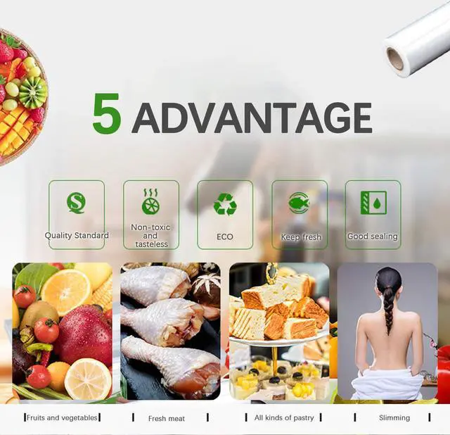 Alt view image 2 of 6 - Clear Cling Wrap Refill Roll, 12Inch Stretch Food Wrap