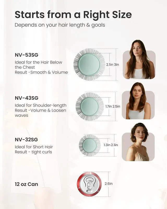 Alt view image 3 of 7 - NaturaVol Round Brush for Blow Out, Round Hair Brush for Blow Drying