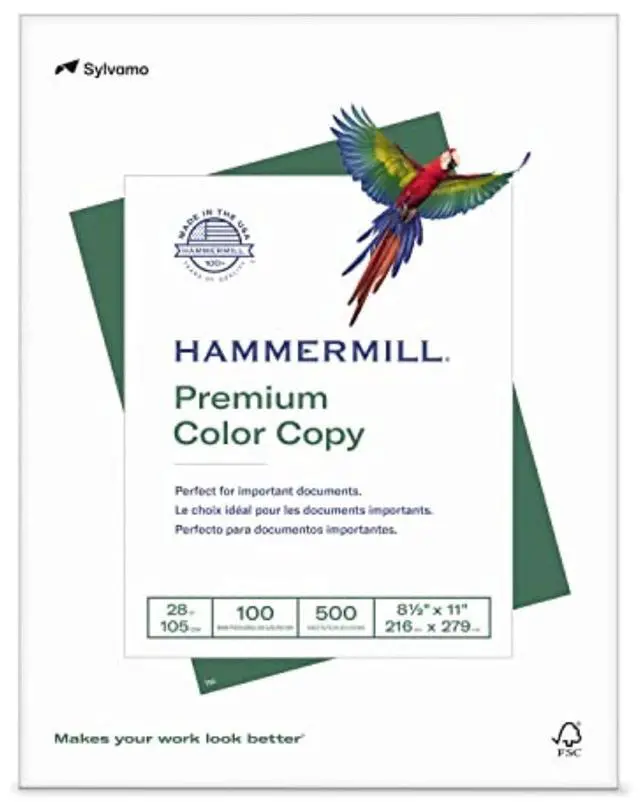 Main image of Printer Paper, Premium Color 28 lb Copy Paper, 8.5 x 11-1 Ream (500 Sheets) - 100 Bright, Made in the USA, 102467R