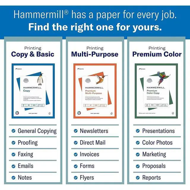 Alt view image 3 of 7 - Printer Paper, Premium Color 28 lb Copy Paper, 8.5 x 11-1 Ream (500 Sheets) - 100 Bright, Made in the USA, 102467R