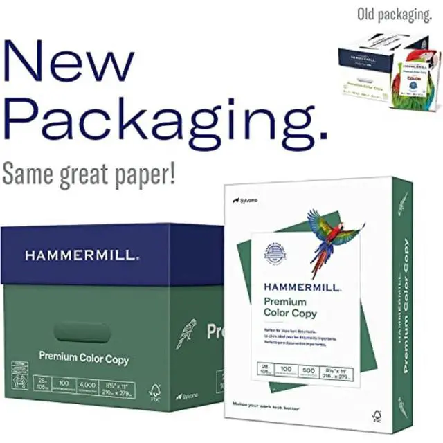 Alt view image 4 of 7 - Printer Paper, Premium Color 28 lb Copy Paper, 8.5 x 11-1 Ream (500 Sheets) - 100 Bright, Made in the USA, 102467R