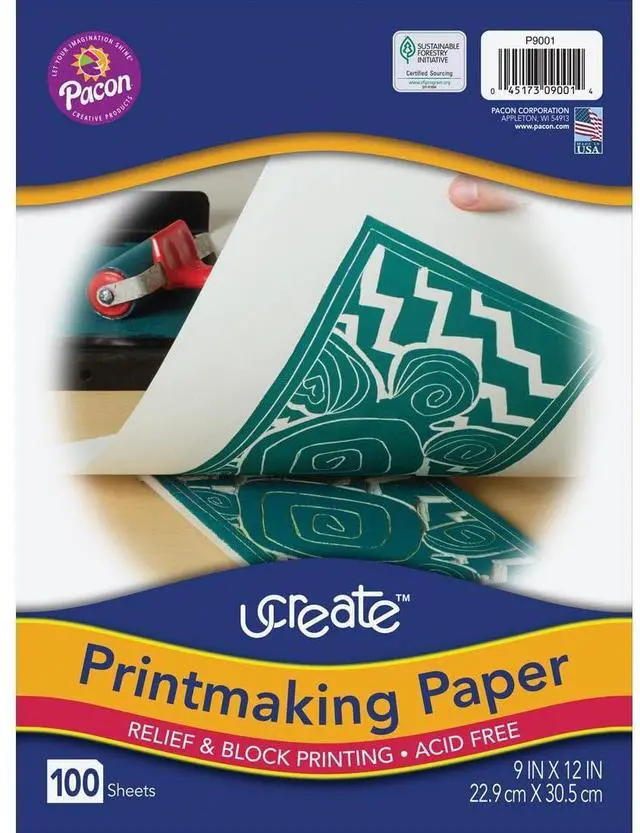 Main image of Printmaking Paper, White, 9" x 12", 100 Sheets