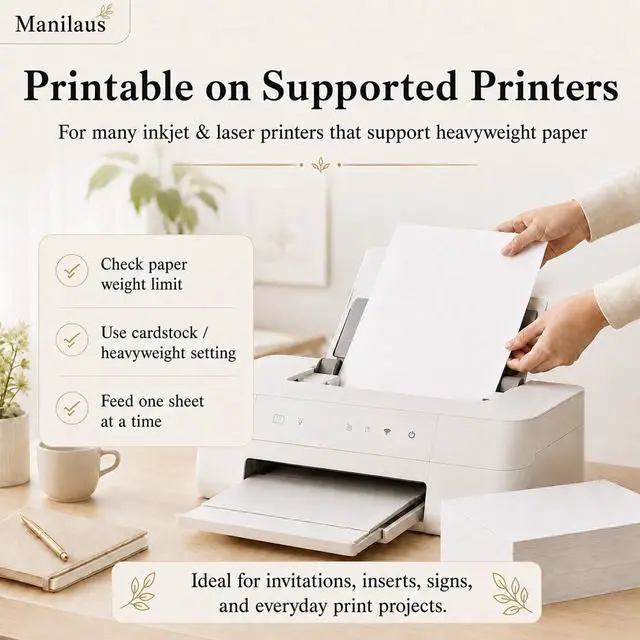 Alt view image 5 of 7 - White Cardstock 8.5 x 11, Heavy 80 lb Card Stock Paper, 30 Sheets.