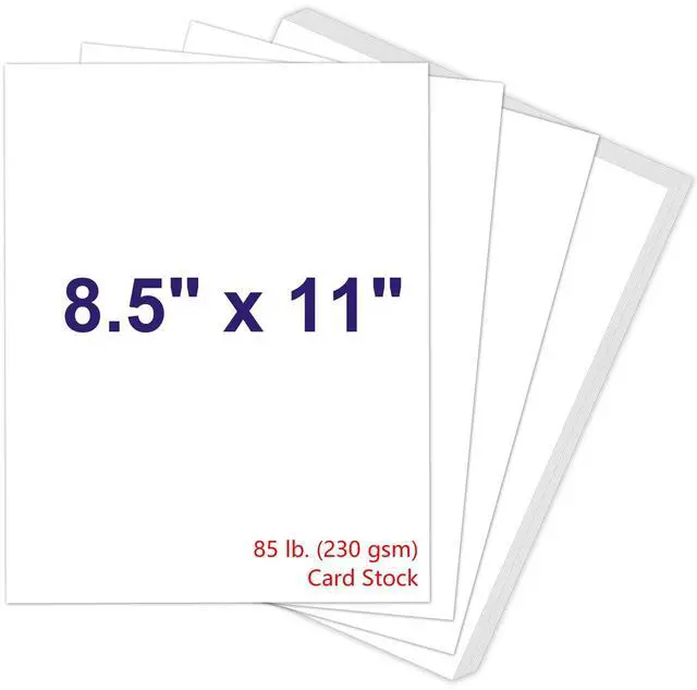 Main image of White Cardstock 8.5 x 11, 230gsm Cover Cardstock Paper, 85 Lb Heavy Card Stock for Printer, Card Stock Paper for Invitations, Scrapbooking, Crafts, Diy Cards, Decoration, Drawing (30 Sheets)