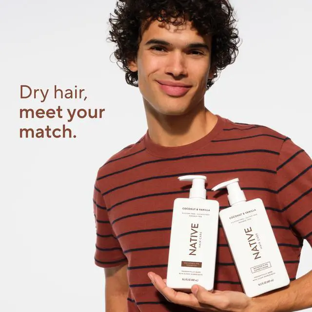 Alt view image 6 of 7 - Coconut & Vanilla Shampoo and Conditioner Contain Naturally Derived Ingredients | All Hair Types, Color & Treated, Fine to Dry Damaged, Sulfate & Dye Free - 2-Pack