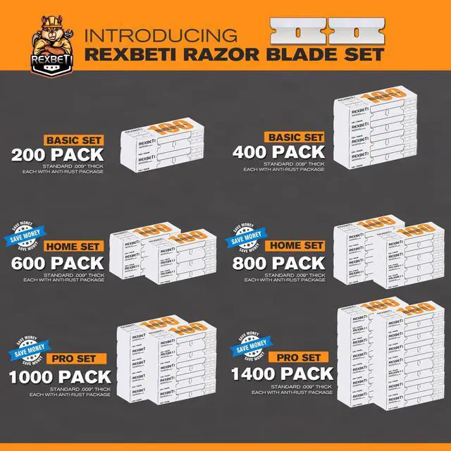 Alt view image 2 of 7 - 100 Pack Single Edge Razor Blades, Industrial Scraper Razor Blades