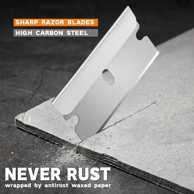 Alt view image 3 of 7 - 100 Pack Single Edge Razor Blades, Industrial Scraper Razor Blades