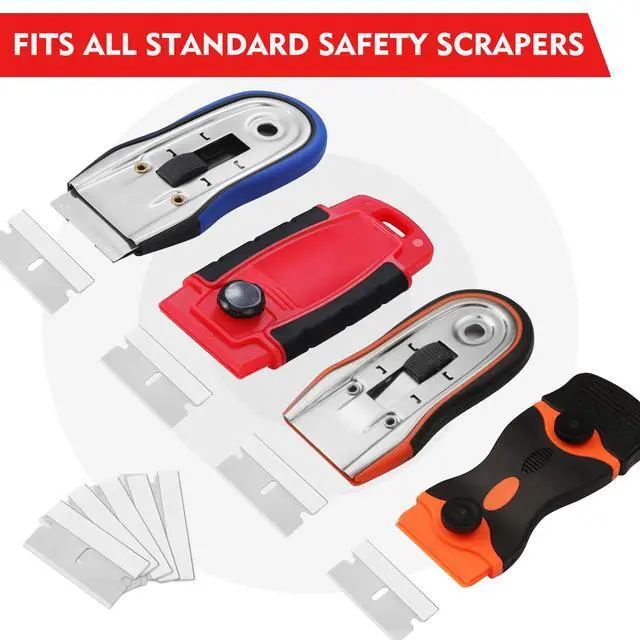 Alt view image 5 of 7 - 200-Pack Single Edge Razor Blades, Carbon Steel Scraper Blades